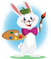 an easter bunny friend